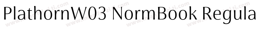 PlathornW03 NormBook Regular字体转换